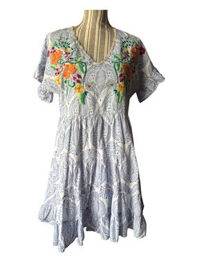 THML Embroidered Boho Dress